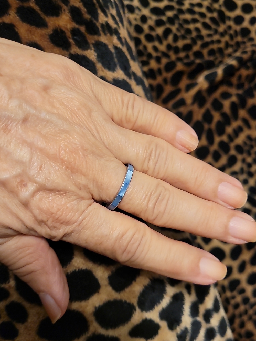 Blue Mother Of Pearl Ring